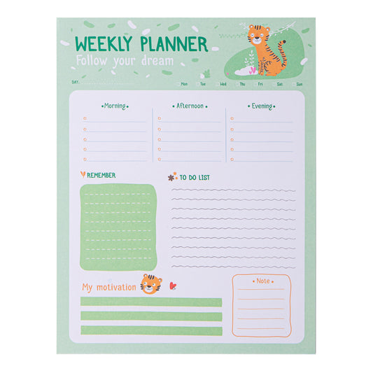 Undated Daily Weekly Planner Notepad
