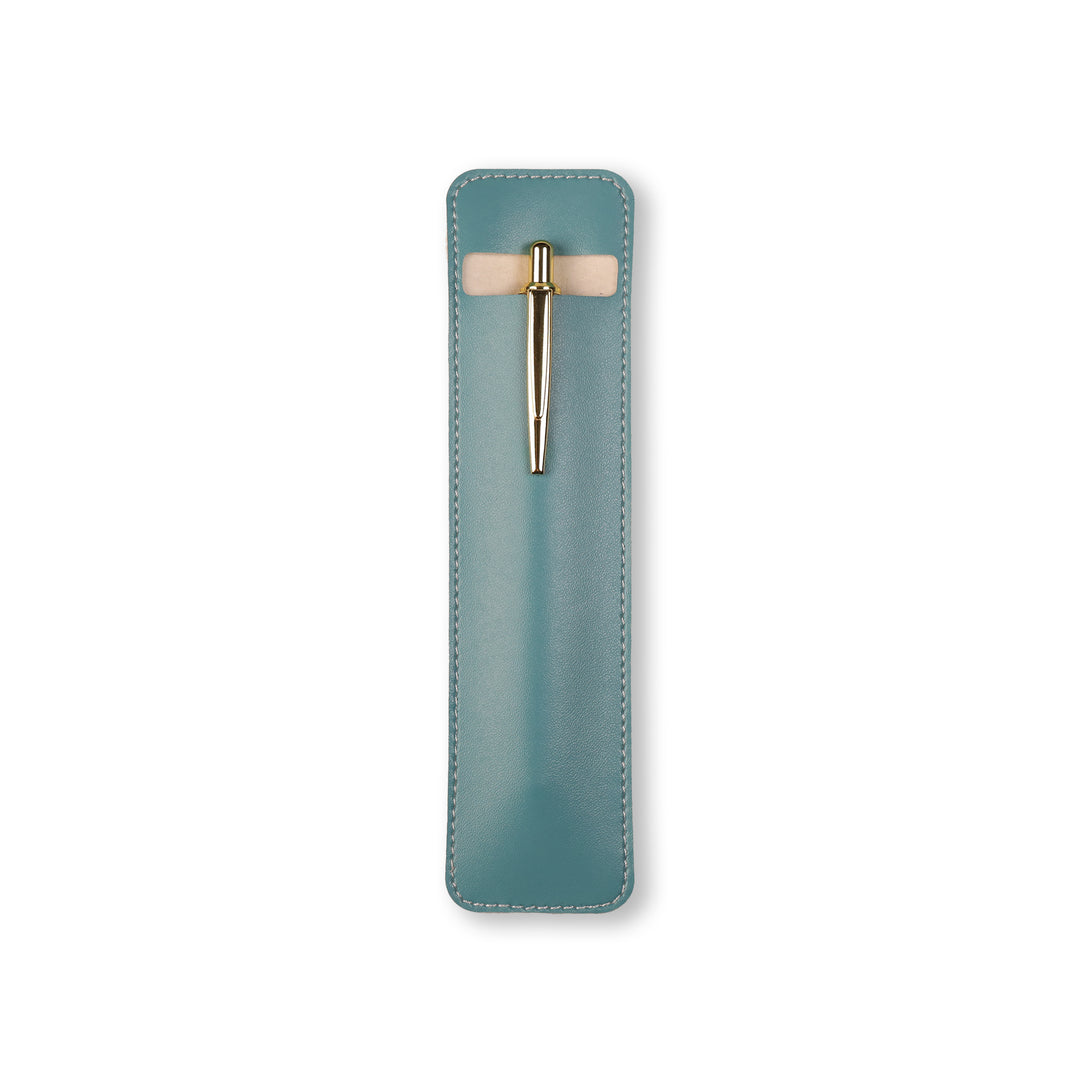 Vegan Leather Pen Loop Holder - Blue