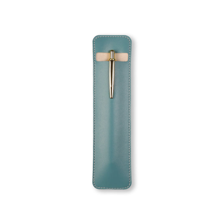 Vegan Leather Pen Loop Holder - Blue
