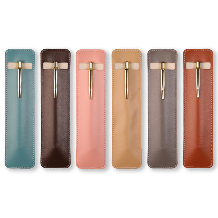 Vegan Leather Pen Loop Holder - Set of 6