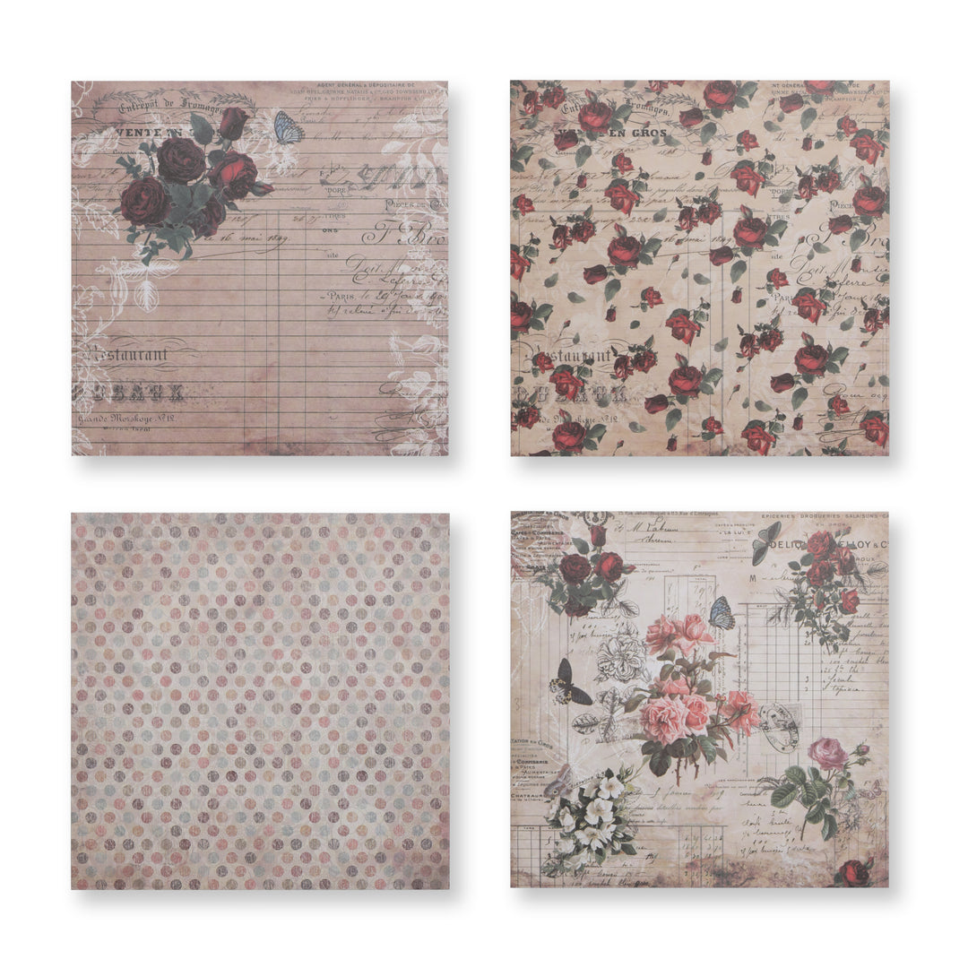 Vente En Gros Scrapbook Paper - 12 Sheets