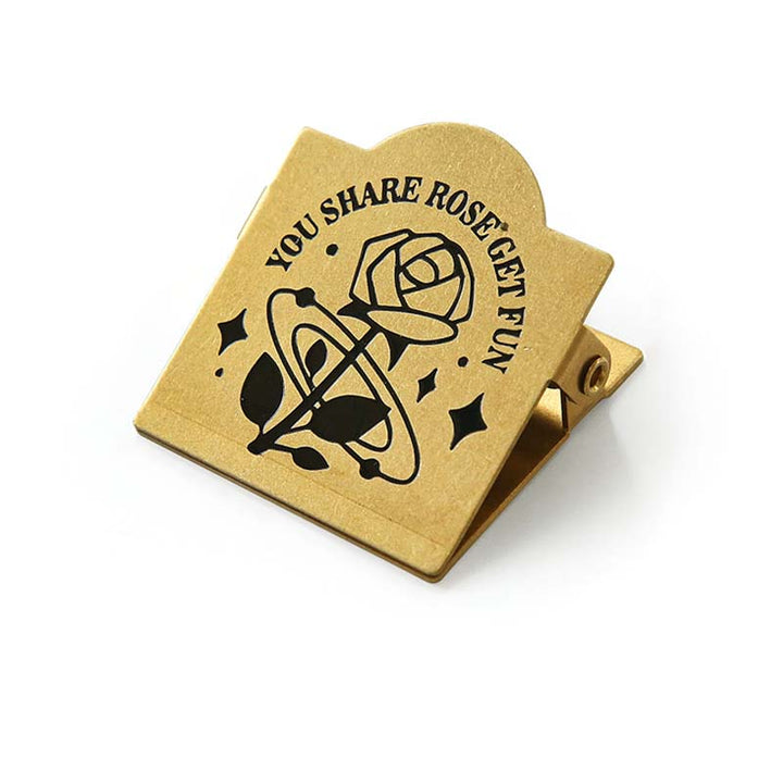 Vintage Brass Paper Clip - Rose