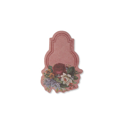 Vintage Floral Writeable Label Stickers - 60 Pcs