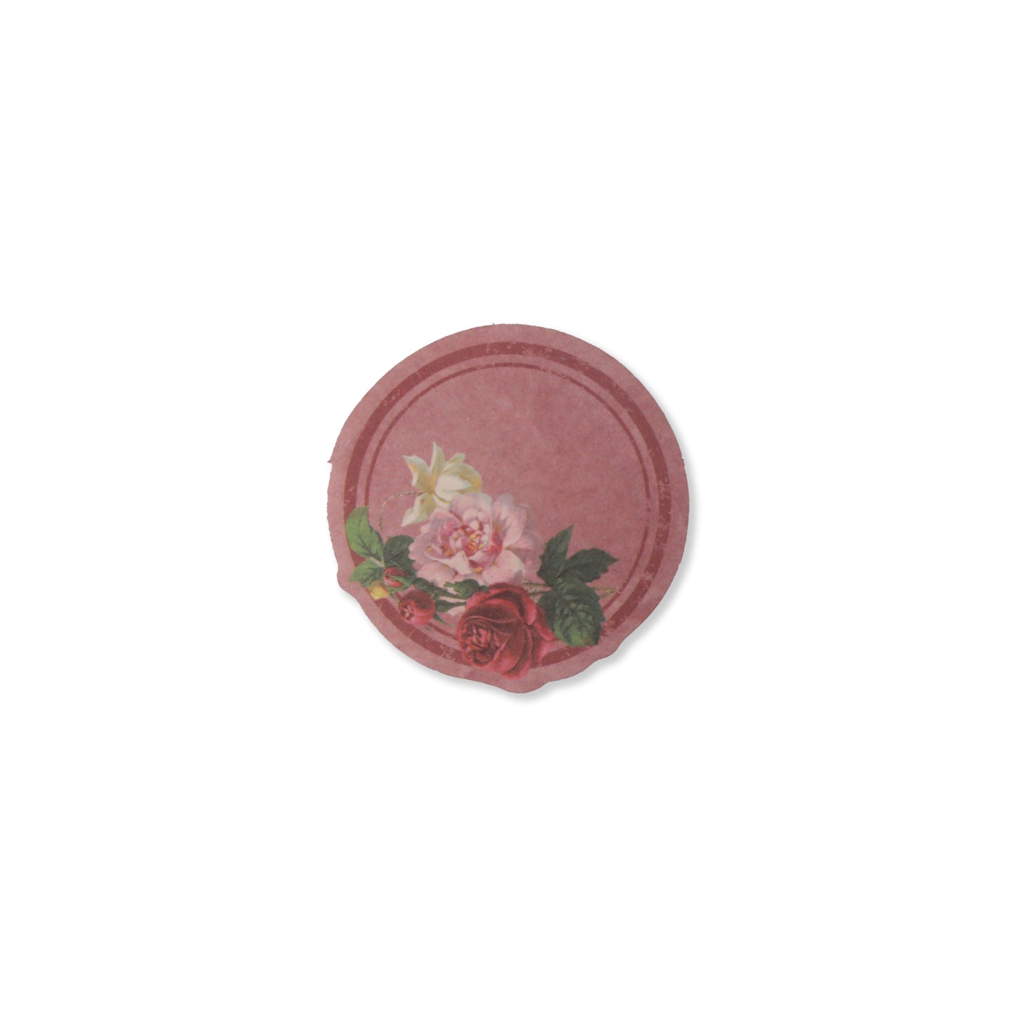 Vintage Floral Writeable Label Stickers - 60 Pcs