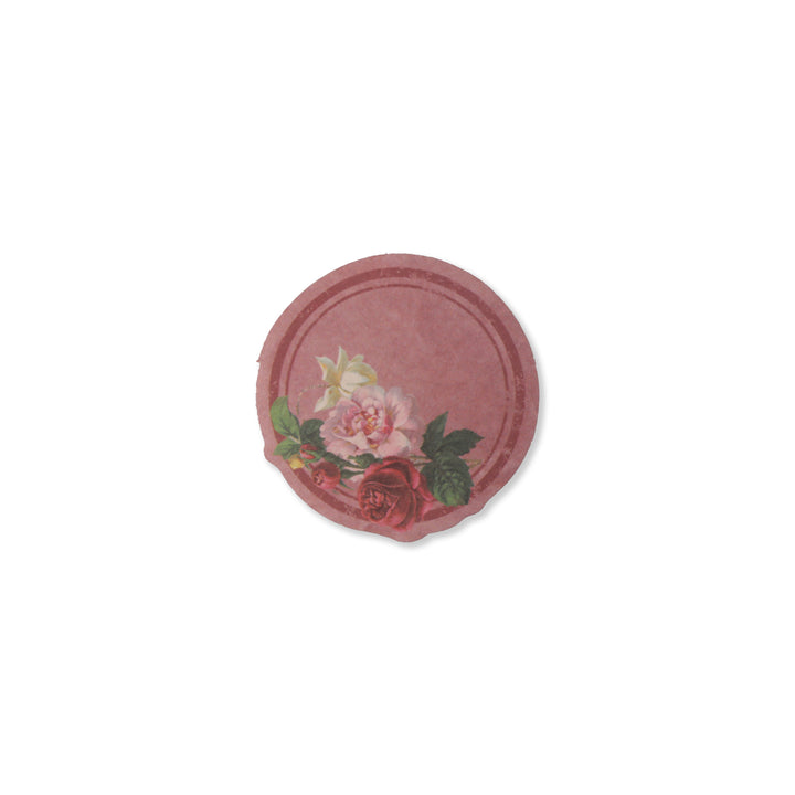 Vintage Floral Writeable Label Stickers - 60 Pcs