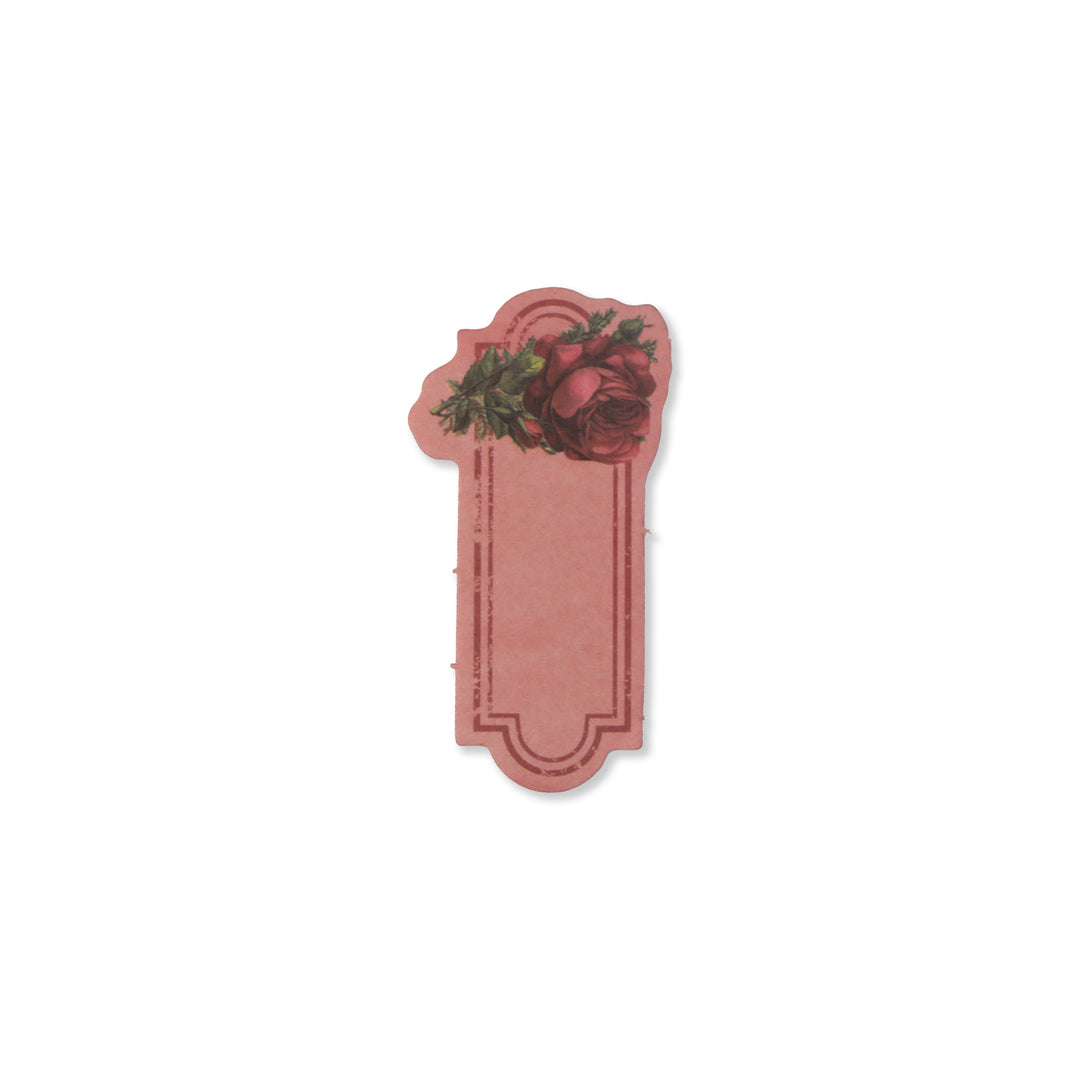 Vintage Floral Writeable Label Stickers - 60 Pcs
