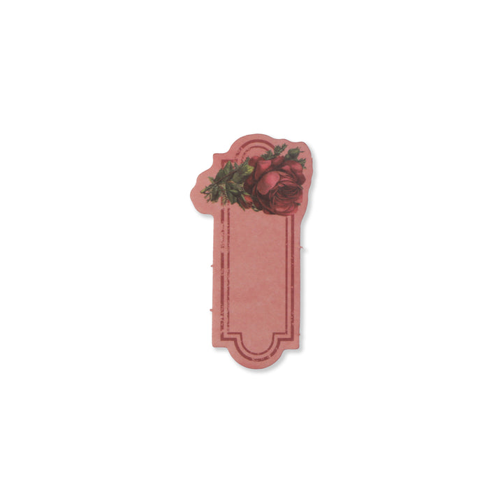 Vintage Floral Writeable Label Stickers - 60 Pcs
