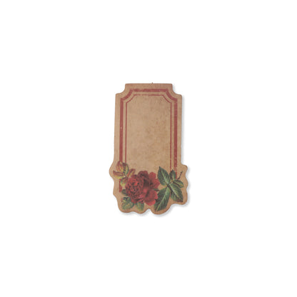 Vintage Floral Writeable Label Stickers - 60 Pcs