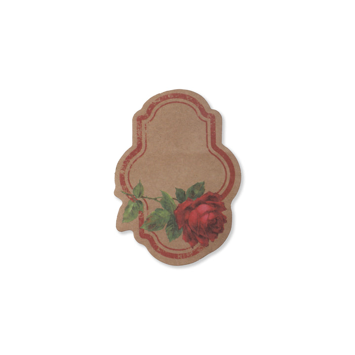 Vintage Floral Writeable Label Stickers - 60 Pcs
