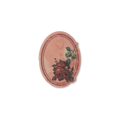 Vintage Floral Writeable Label Stickers - 60 Pcs