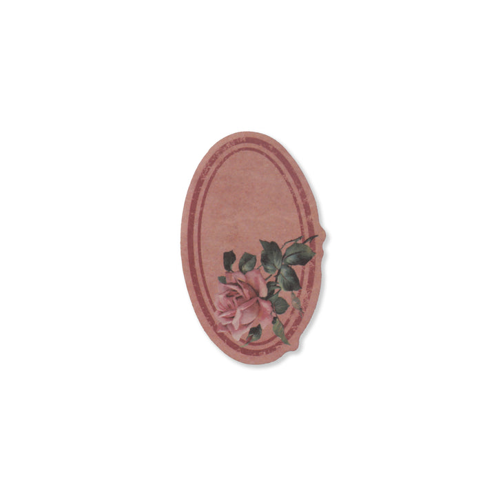 Vintage Floral Writeable Label Stickers - 60 Pcs