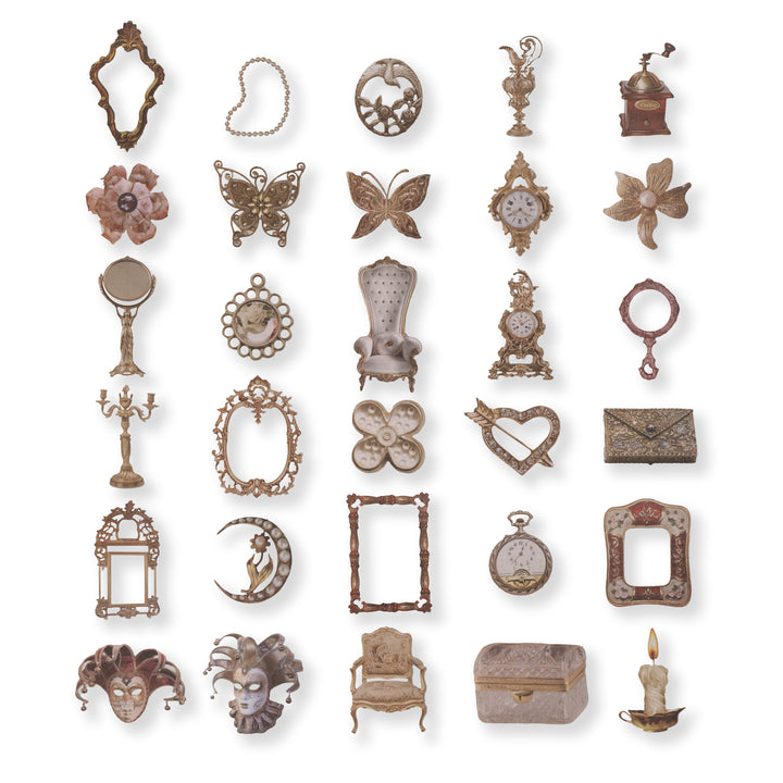 Vintage Palace Style Scrapbook Paper - 30 Pcs