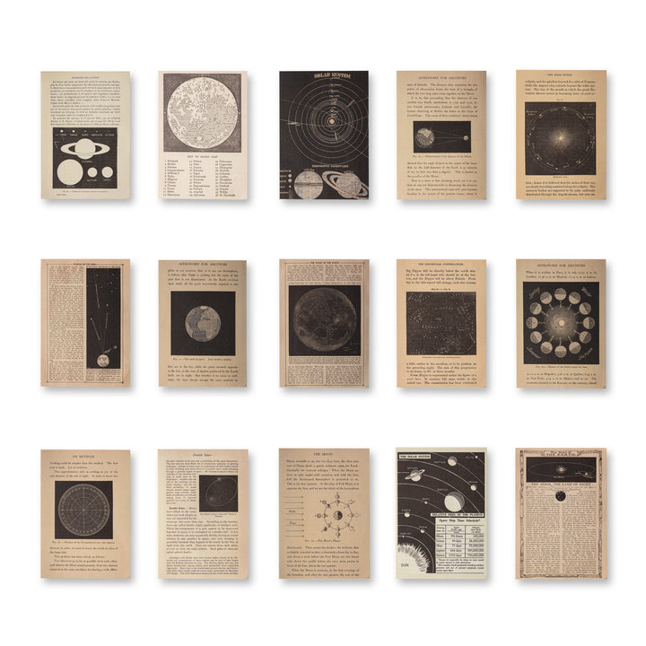 Vintage Scrapbook Paper Pad - Astronomy - 30 Sheets