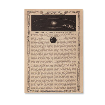 Vintage Scrapbooking Paper Pad - Astronomy - 30 Sheets