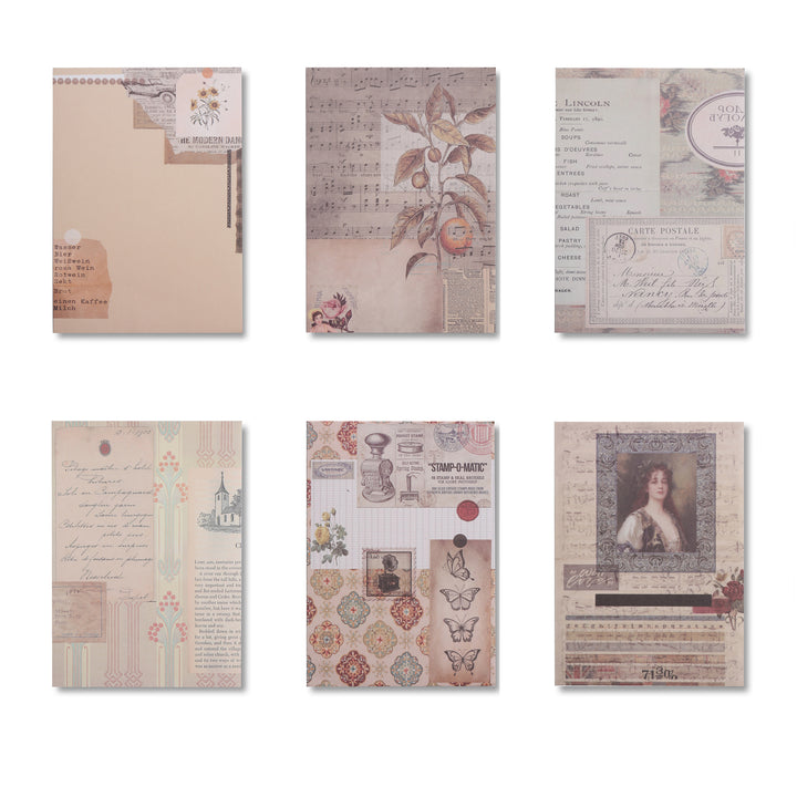 Vintage Scrapbook Paper Pad - Collage Journal - 30 Sheets