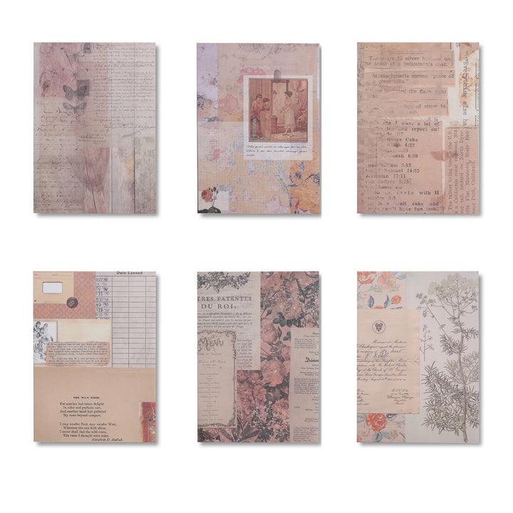 Vintage Scrapbook Paper Pad - Collage Journal - 30 Sheets