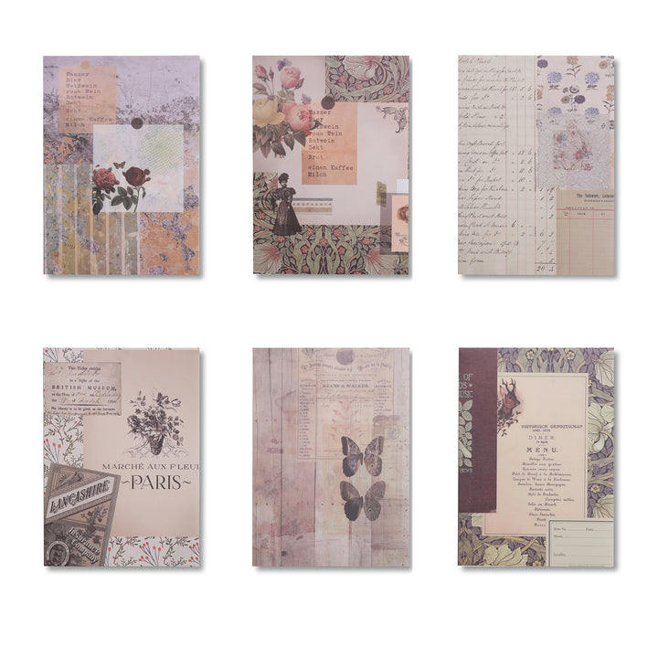 Vintage Scrapbook Paper Pad - Collage Journal - 30 Sheets