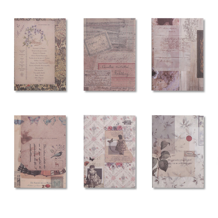 Vintage Scrapbook Paper Pad - Collage Journal - 30 Sheets