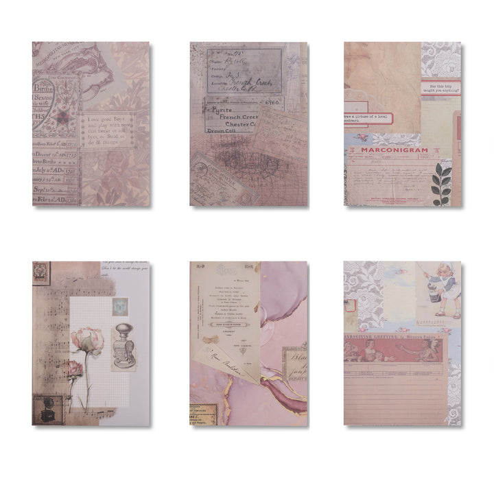 Vintage Scrapbook Paper Pad - Collage Journal - 30 Sheets