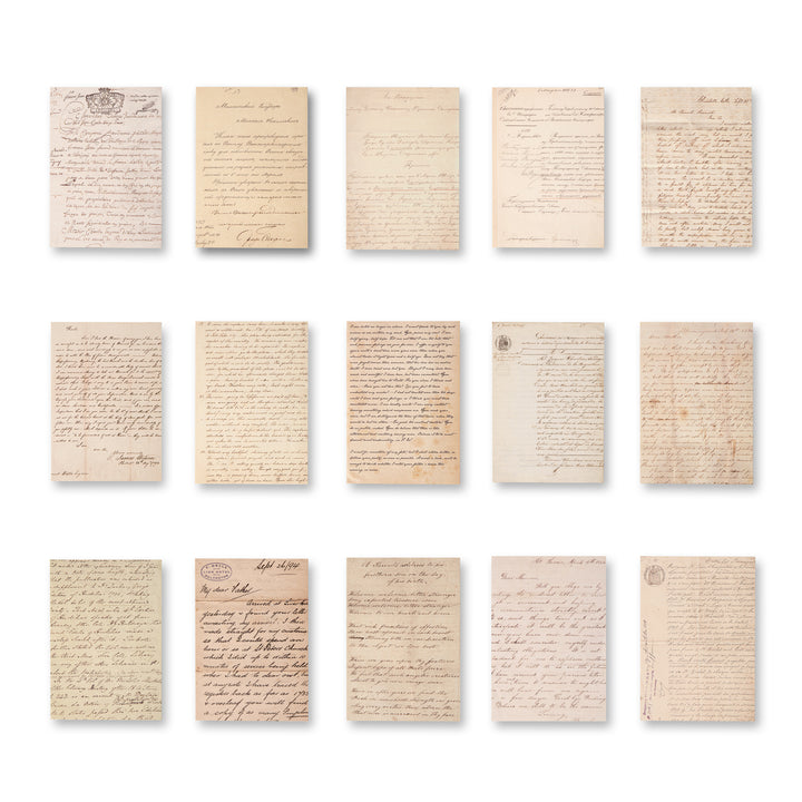 Vintage Scrapbook Paper Pad - Faded Letter - 30 Sheets