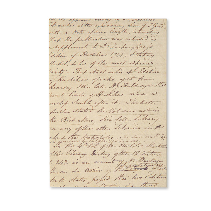 Vintage Scrapbook Paper Pad - Faded Letter - 30 Sheets
