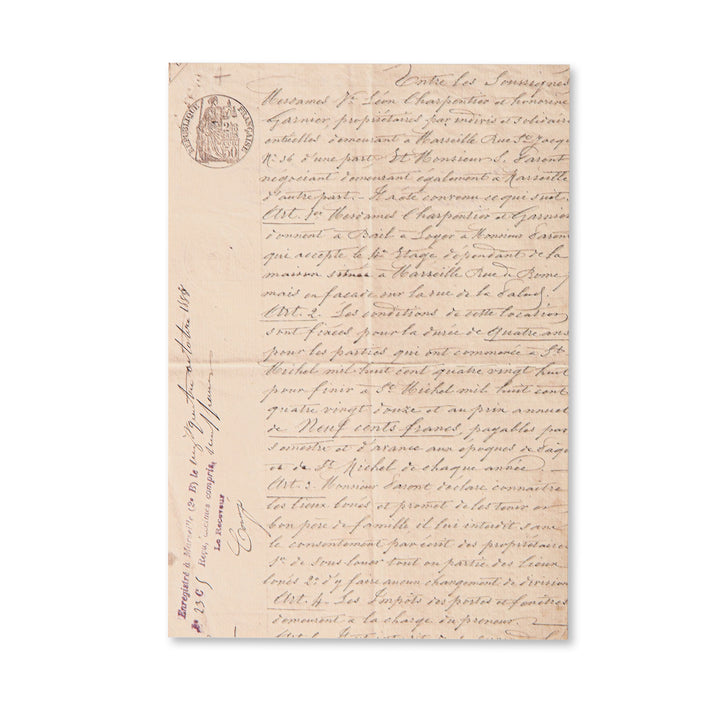 Vintage Scrapbook Paper Pad - Faded Letter - 30 Sheets