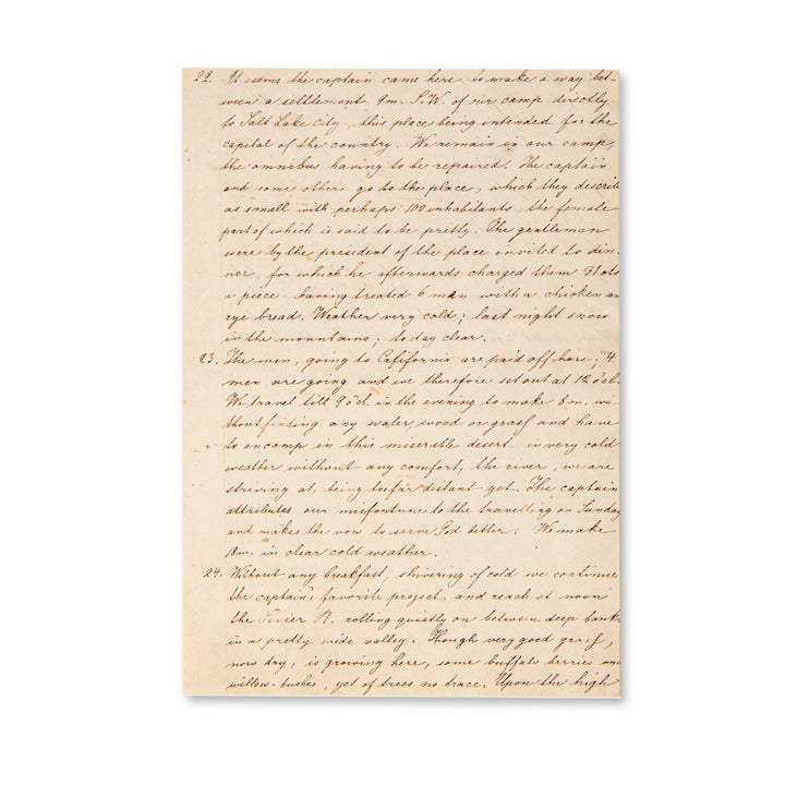 Vintage Scrapbook Paper Pad - Faded Letter - 30 Sheets