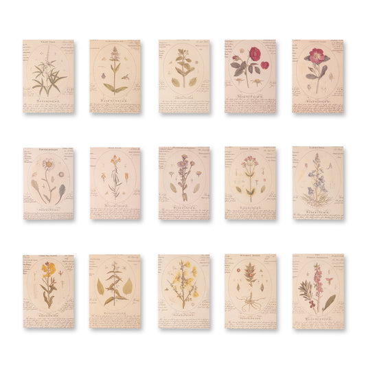 Vintage Scrapbooking Paper Pad - Flowers- 30 Sheets