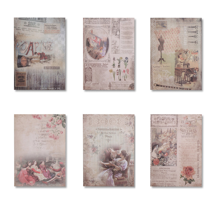 Vintage Scrapbook Paper Pad - Gentle Enchantment - 30 Sheets