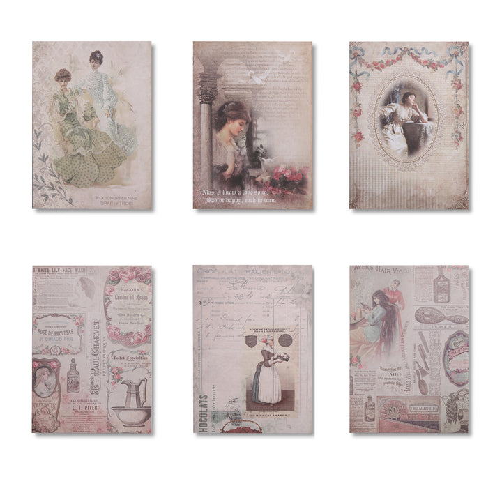 Vintage Scrapbook Paper Pad - Gentle Enchantment - 30 Sheets
