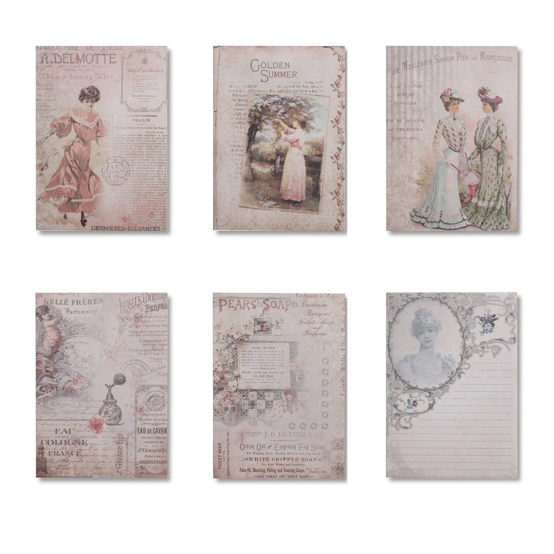 Vintage Scrapbook Paper Pad - Gentle Enchantment - 30 Sheets