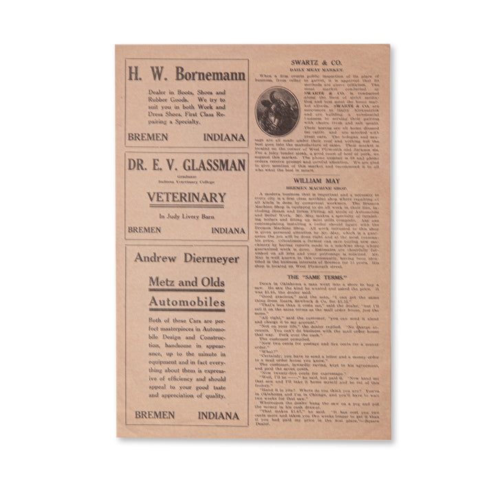 Vintage Scrapbook Paper Pad - Aged Newspaper - 30 Sheets