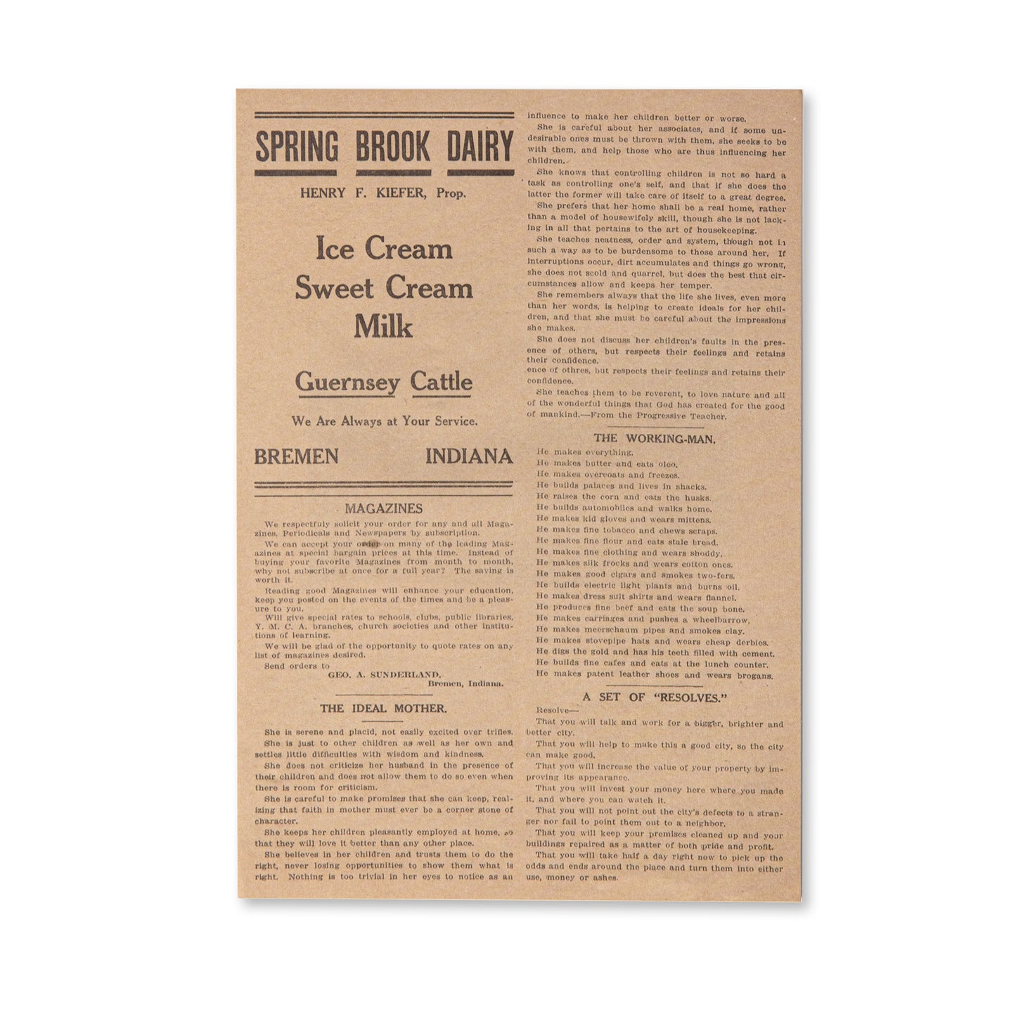 Vintage Scrapbooking Paper Pad - Aged Newspaper - 30 Sheets