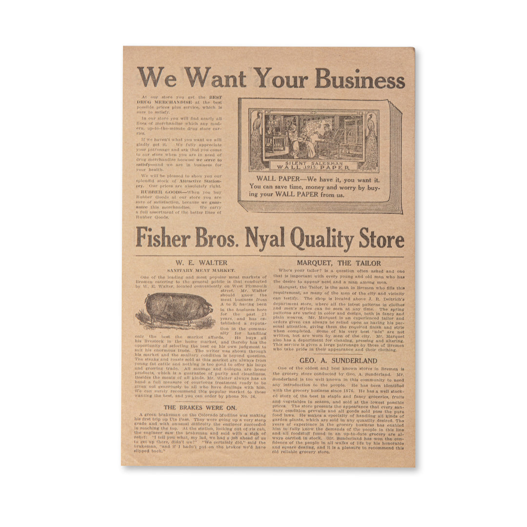 Vintage Scrapbook Paper Pad - Aged Newspaper - 30 Sheets