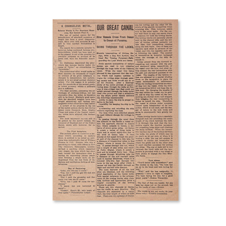 Vintage Scrapbook Paper Pad - Aged Newspaper - 30 Sheets