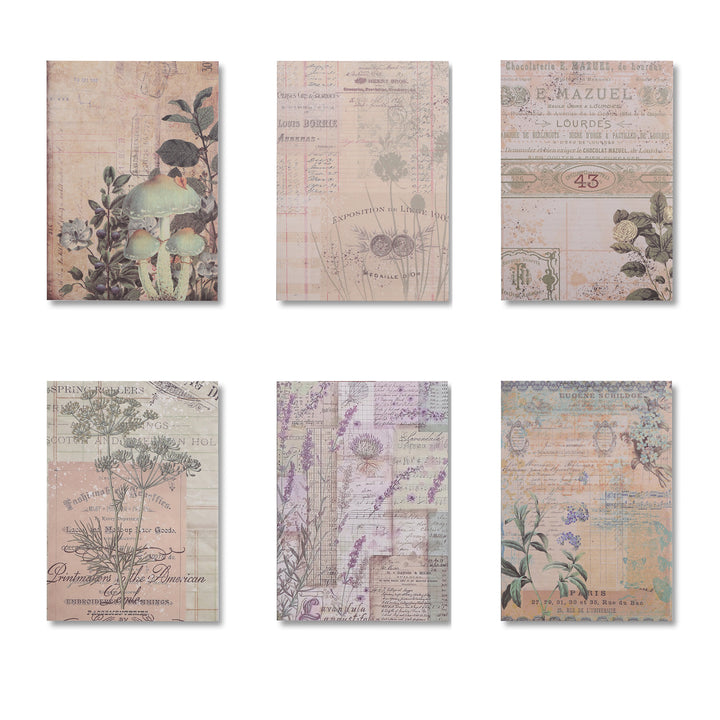 Vintage Scrapbook Paper Pad - Plant Collection - 30 Sheets