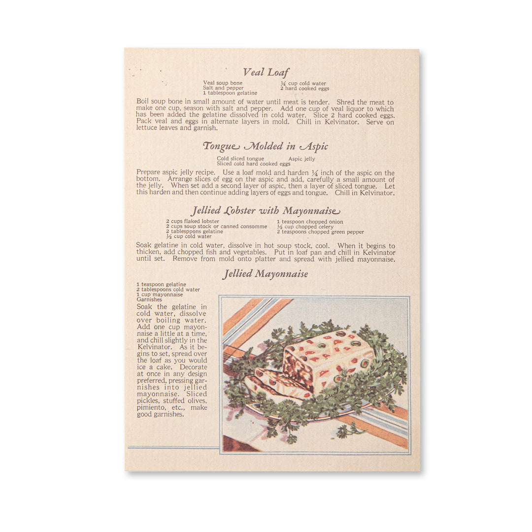 Vintage Scrapbook Paper Pad - Recipe - 30 Sheets