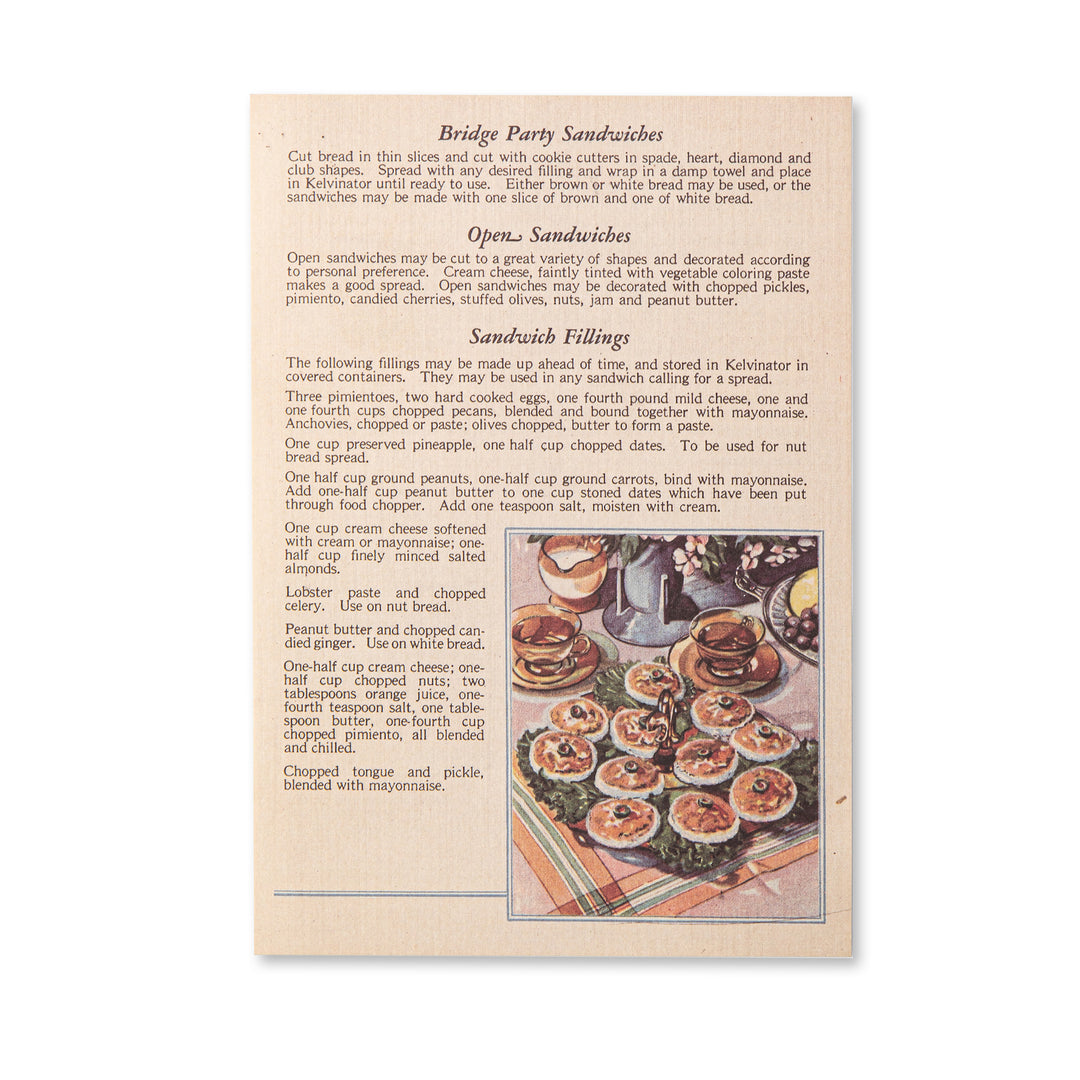 Vintage Scrapbook Paper Pad - Recipe - 30 Sheets