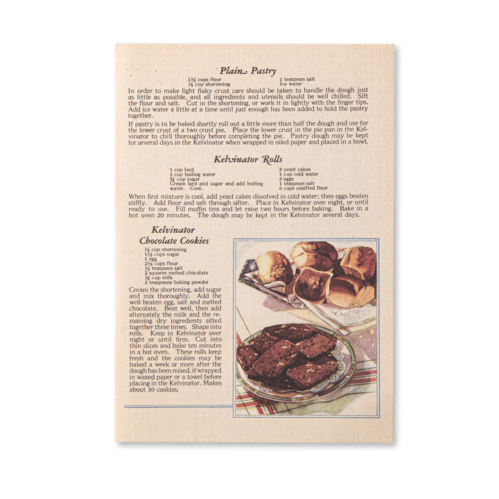 Vintage Scrapbook Paper Pad - Recipe - 30 Sheets