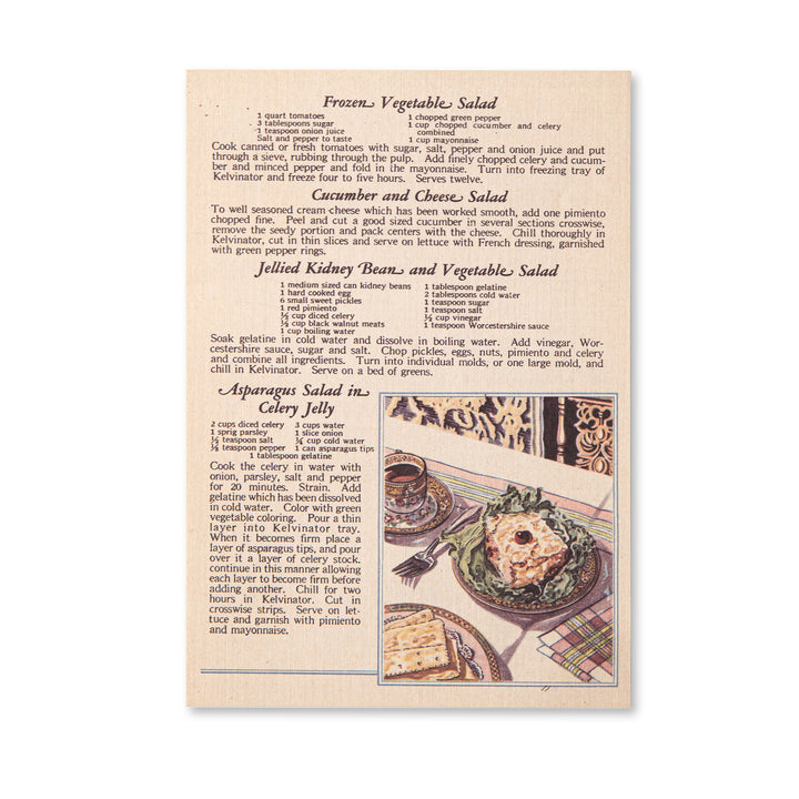 Vintage Scrapbook Paper Pad - Recipe - 30 Sheets