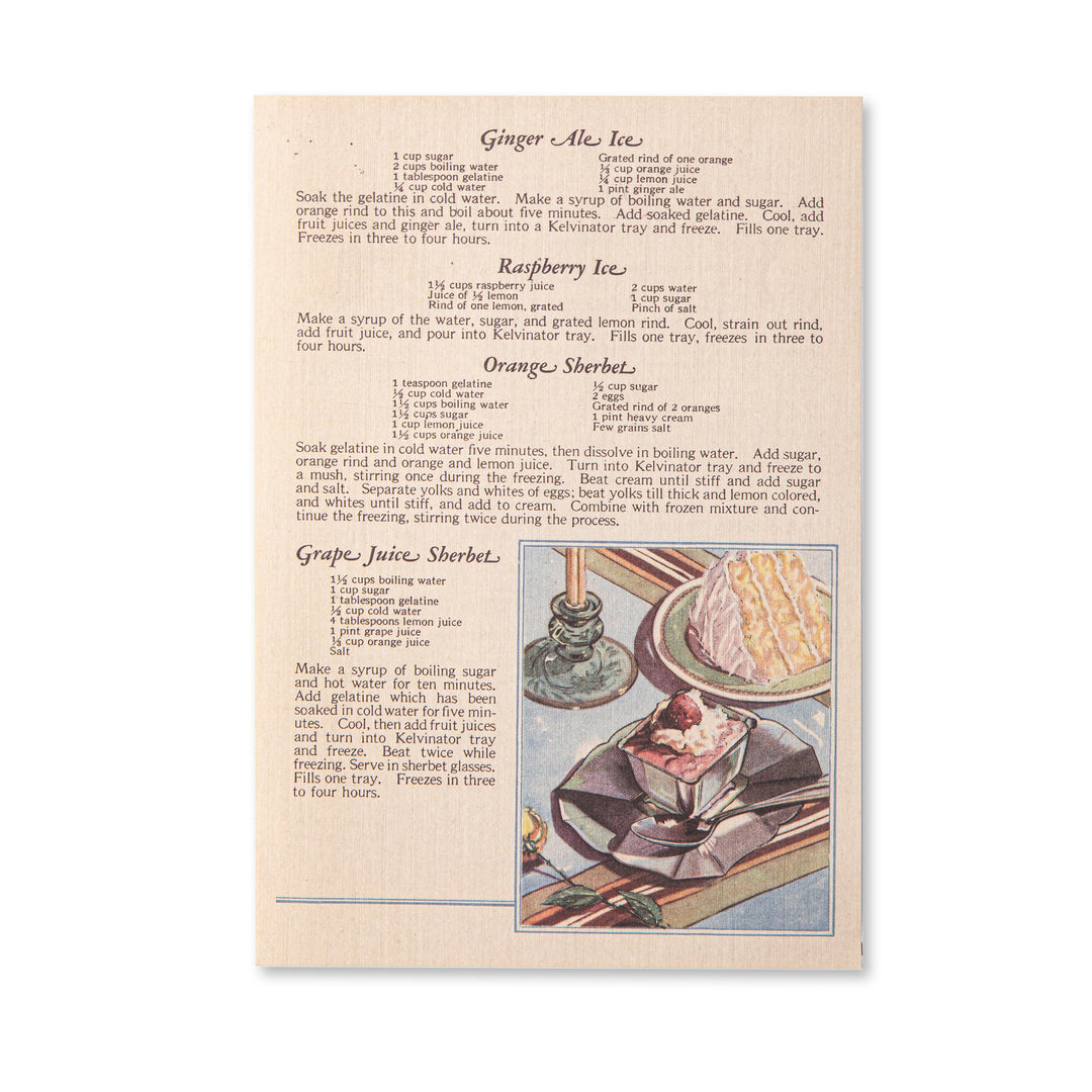 Vintage Scrapbook Paper Pad - Recipe - 30 Sheets