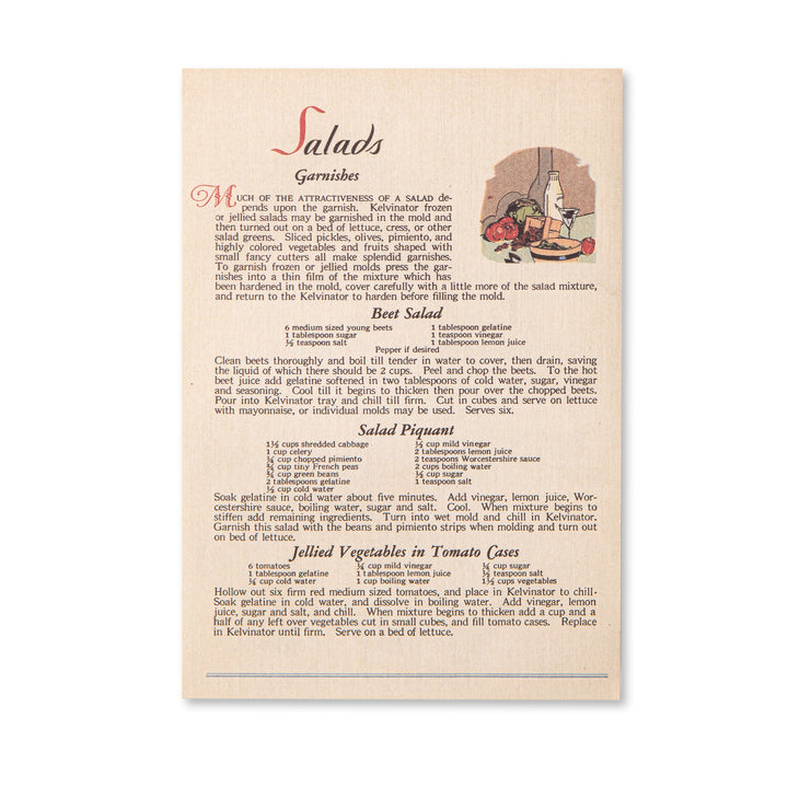Vintage Scrapbook Paper Pad - Recipe - 30 Sheets