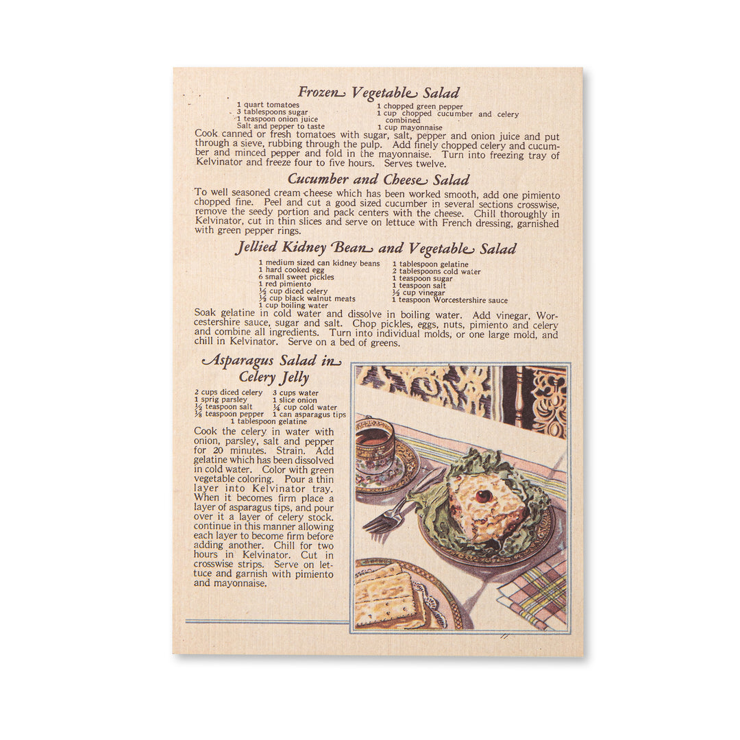 Vintage Scrapbook Paper Pad - Recipe - 30 Sheets