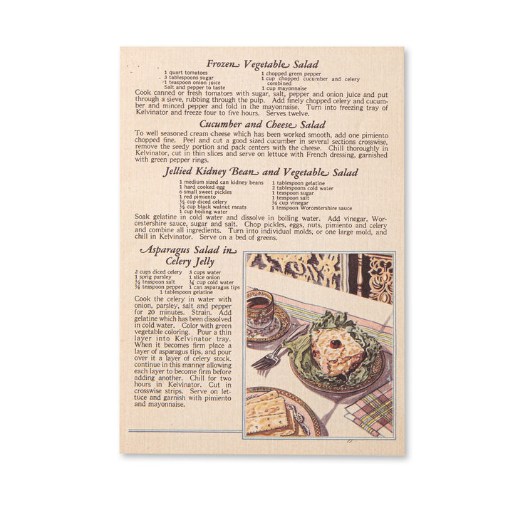 Vintage Scrapbook Paper Pad - Recipe - 30 Sheets
