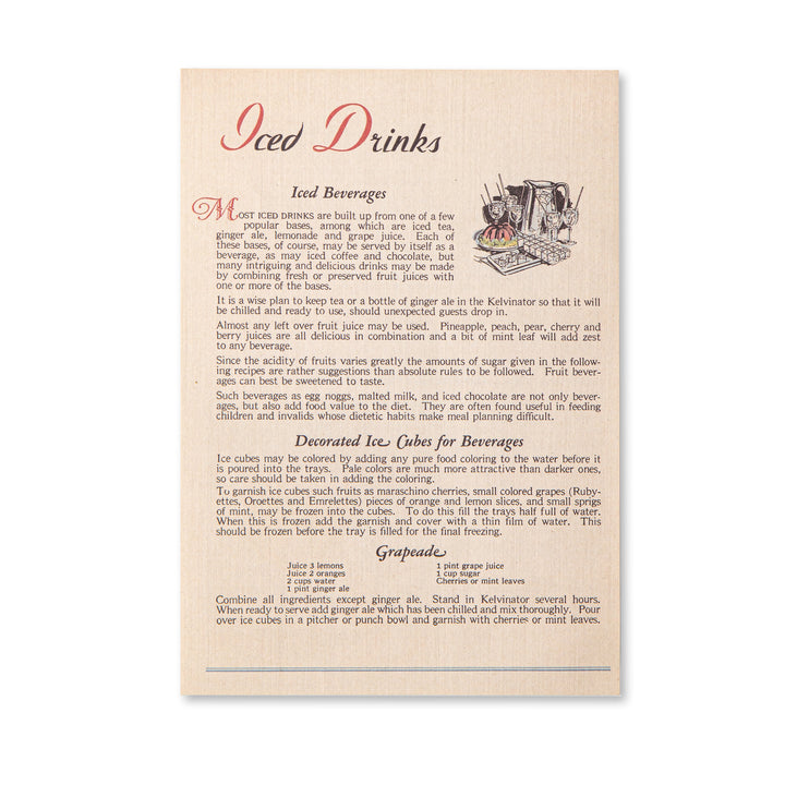 Vintage Scrapbook Paper Pad - Recipe - 30 Sheets