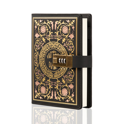 Vintage Flower Lock Journal - B6 - Ruled