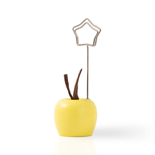 Wooden Card Note Holder - Golden Apple