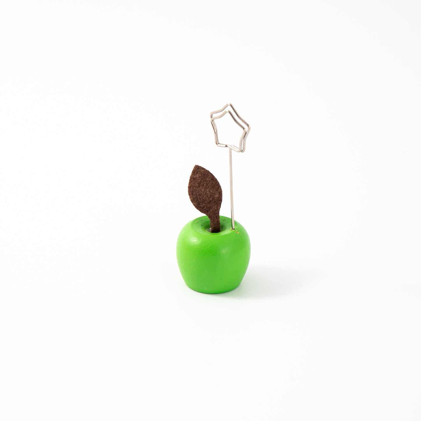 Wooden Card Note Holder - Green Apple