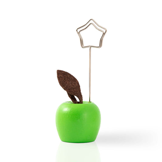 Wooden Card Note Holder - Green Apple