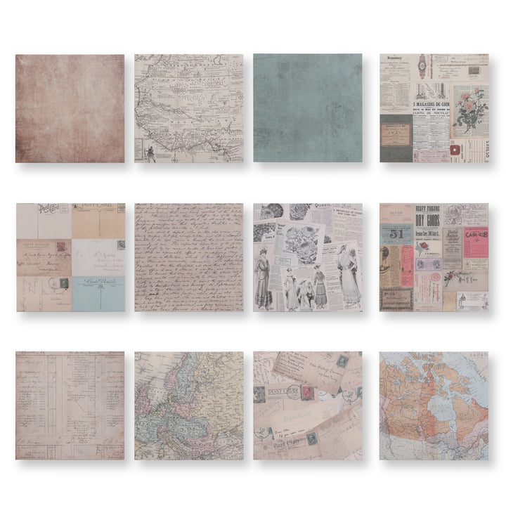 Worldwide Scrapbook Paper - 12 Sheets
